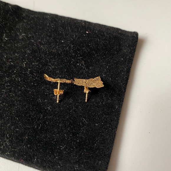 Gold Filagree Earrings - Picture 2 of 5